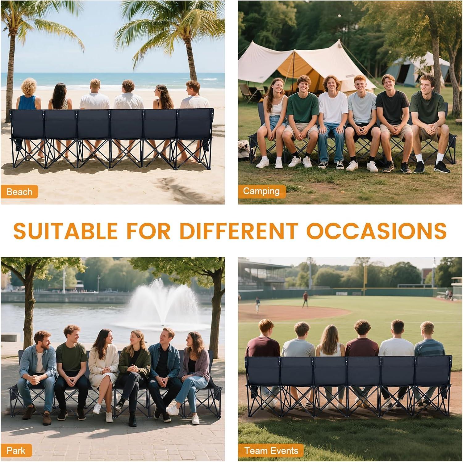 Our Sideline Solution:⁢ LILYPELLE 6-Seat Bench