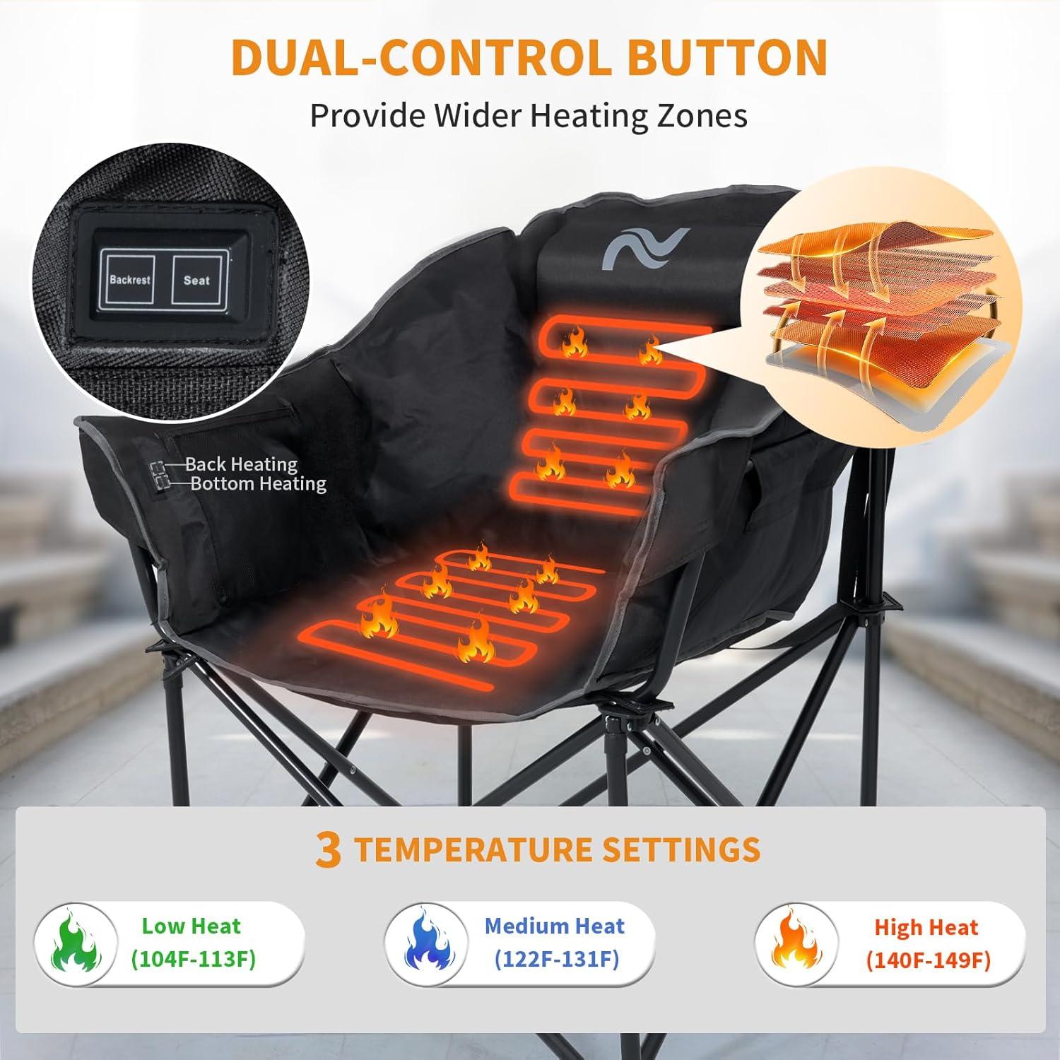 Our Cozy Verdict: oversized Heated Camping Chair