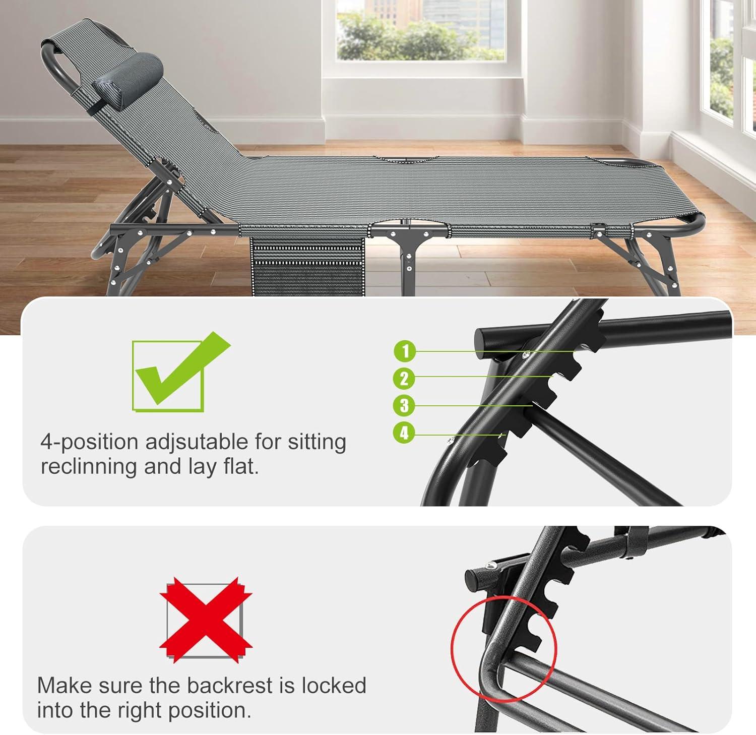 Our Take: ​Versatile 5-Position Folding Chaise for Outdoors
