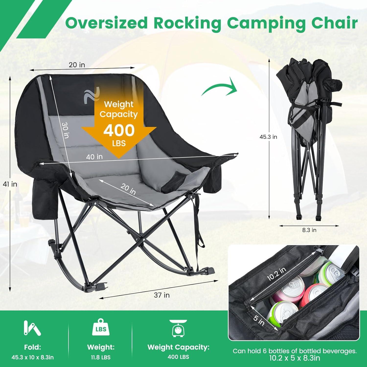 Our Take: Lounge-Ready Oversized rocking Camping Chair