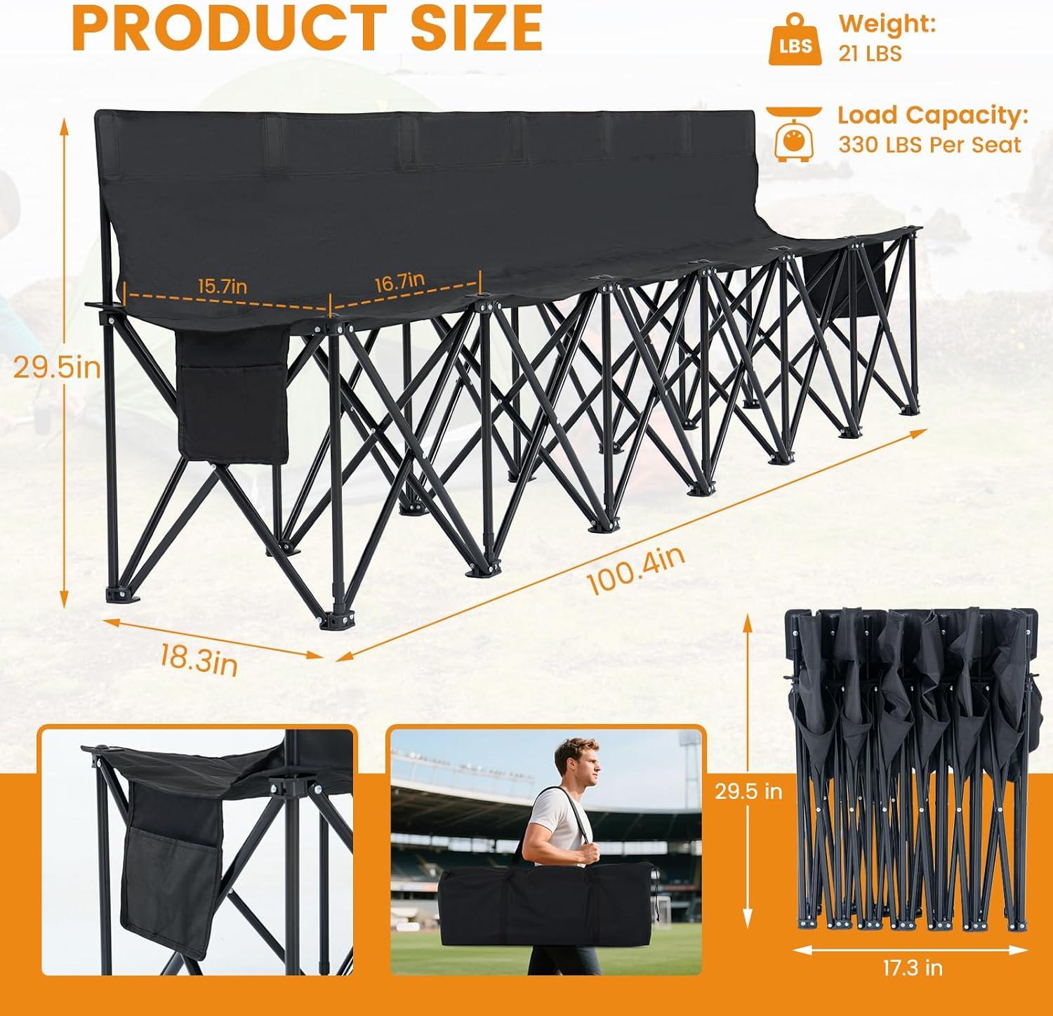 Our Sideline⁣ Solution:⁣ LILYPELLE 6-Seat Bench
