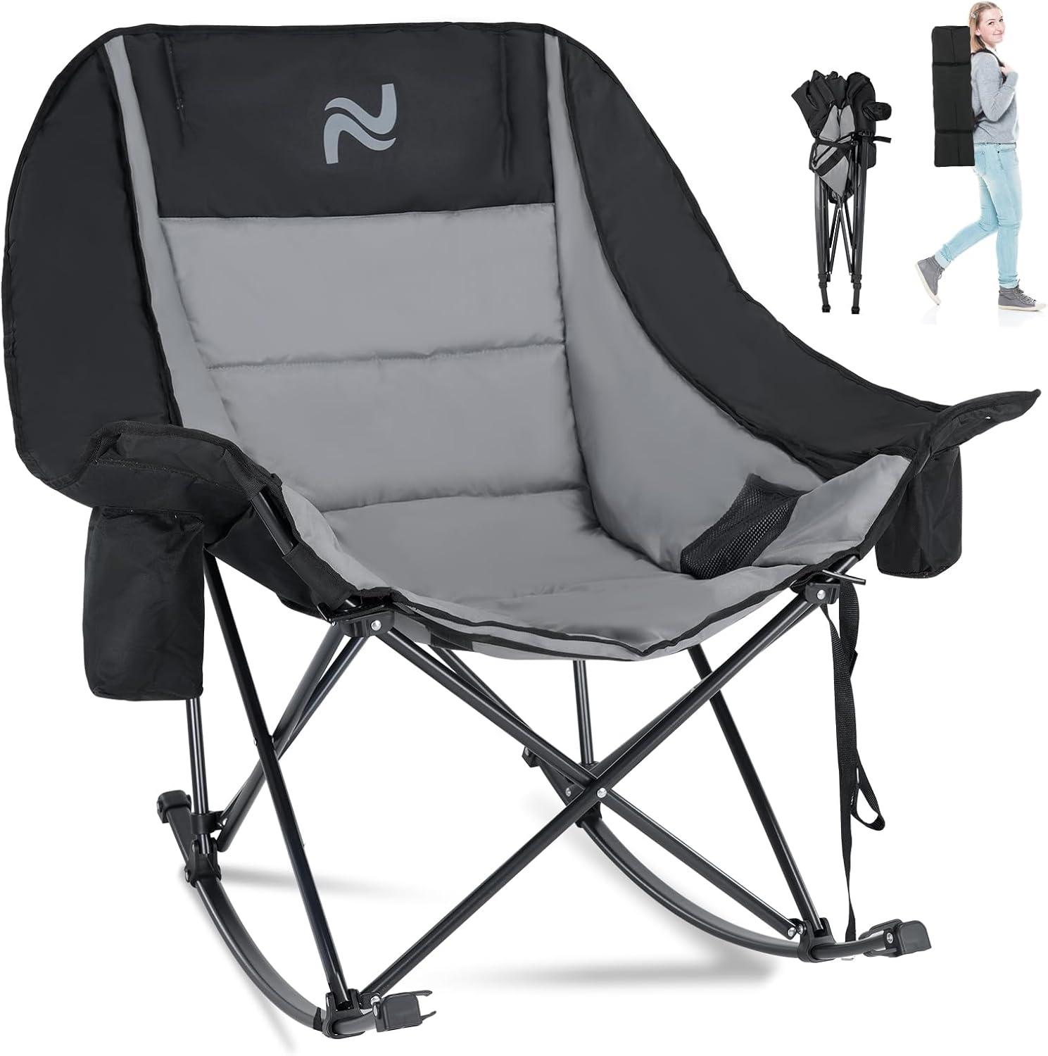 Our Take: Lounge-Ready oversized Rocking ‌Camping Chair