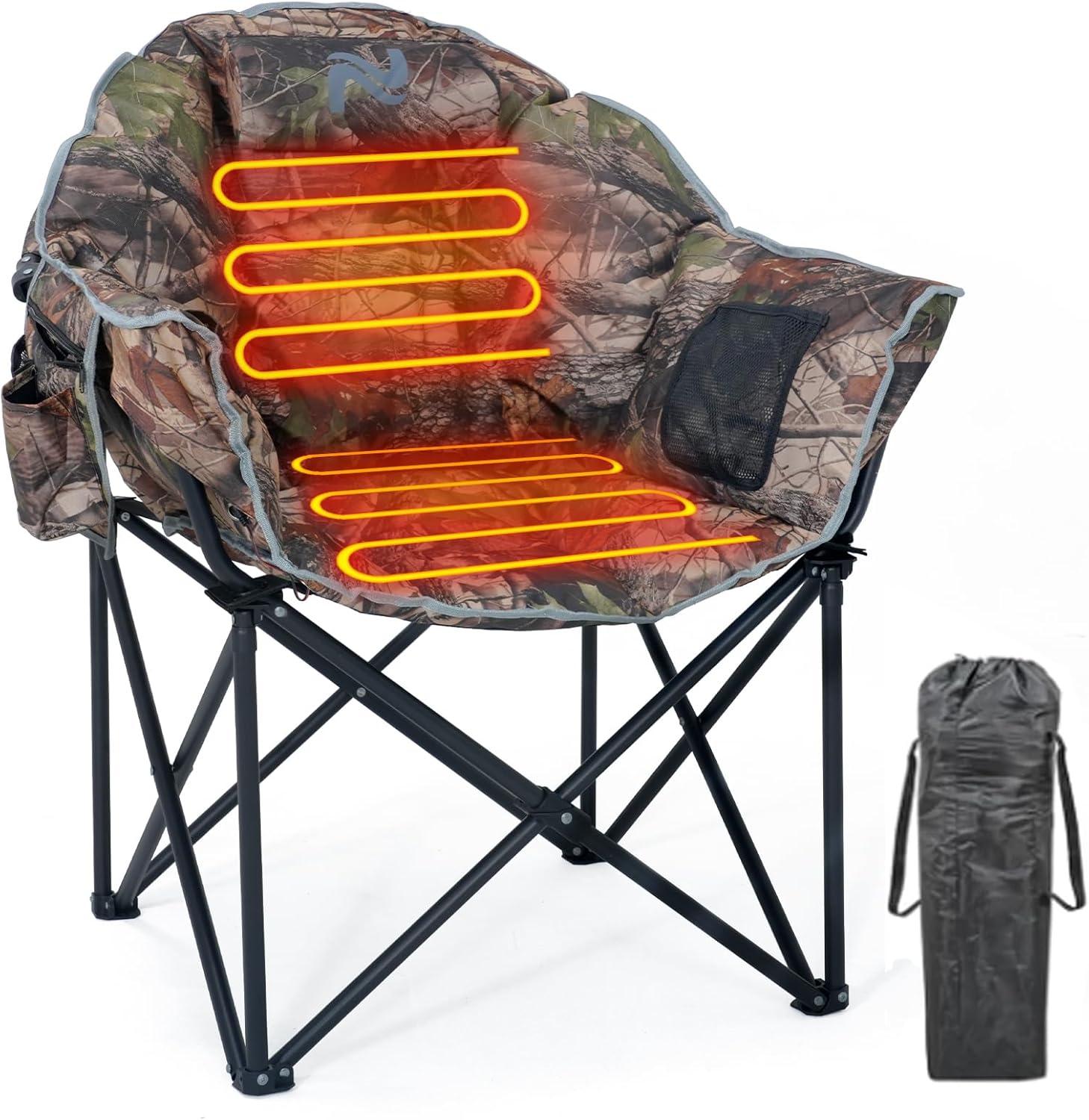 Our Review: Heated Oversized Moon Chair for Camping