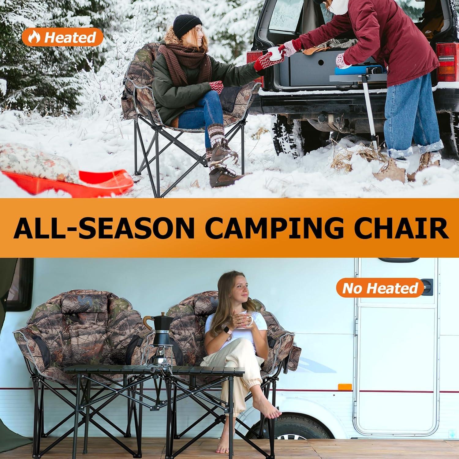 Our Review: Heated Oversized Moon Chair for Camping