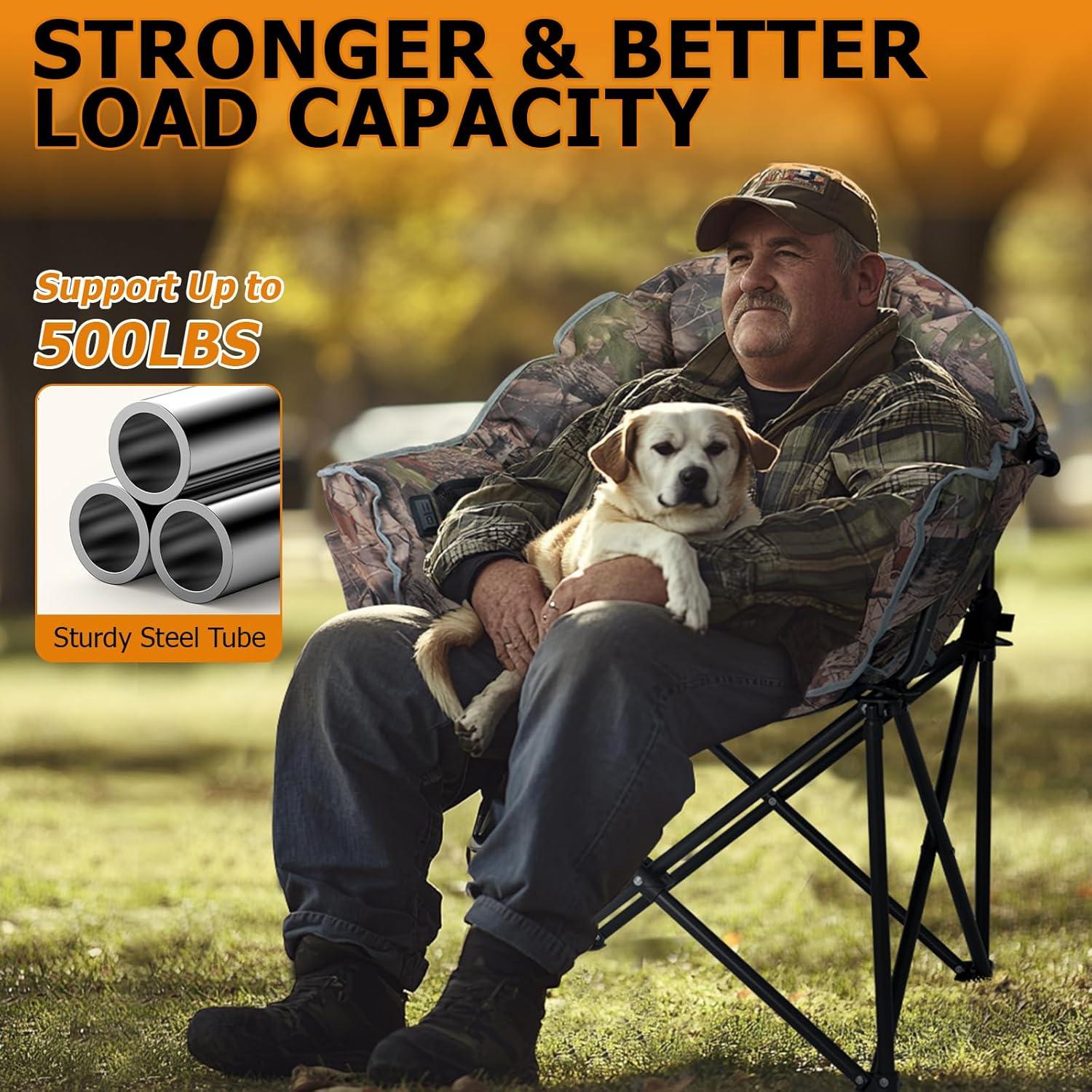 Our Review: Heated Oversized Moon Chair for Camping