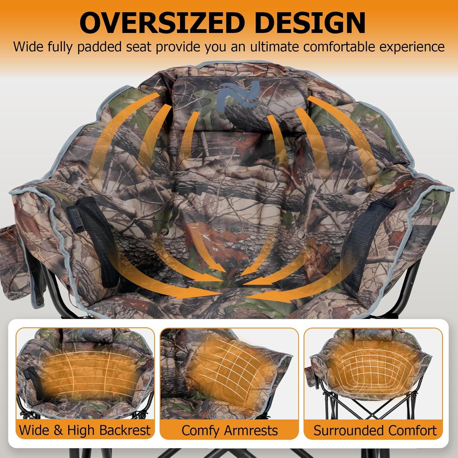 Our Review: Heated Oversized Moon Chair for Camping