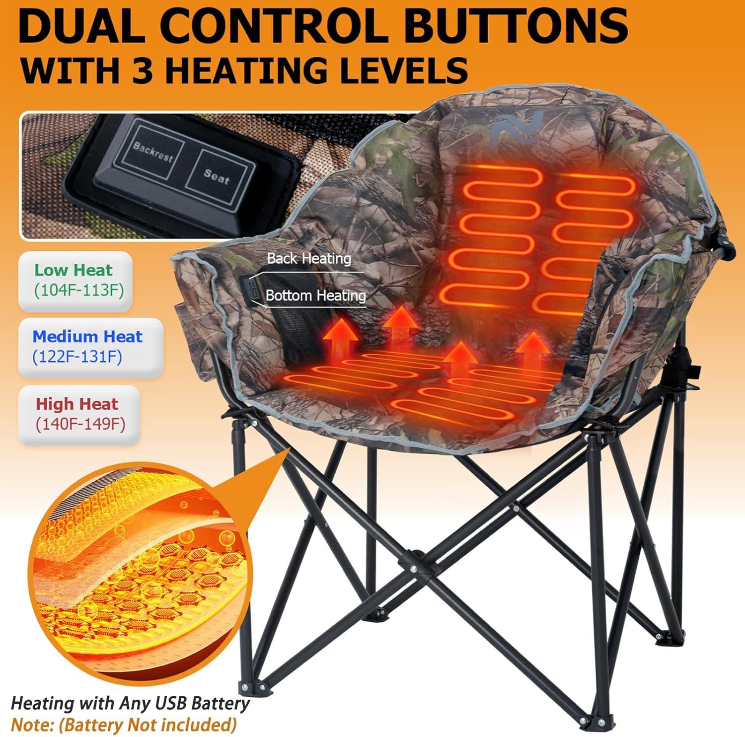 Our Review: Heated Oversized Moon Chair for Camping